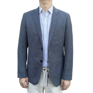 西服二粒扣修身 860365 春秋新款 桑蚕丝18.1% 羊毛单西 羊毛81.9%