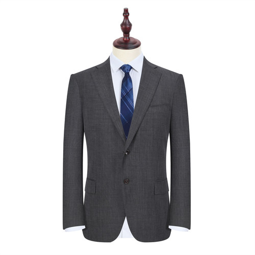 9229-65单西 羊毛90.7%+桑蚕丝9.3%春秋新款男士二扣西服后中开叉