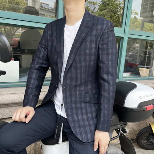 850363 羊毛+亚麻 吊牌价2680元 2025年夏季薄款羊毛西服亚麻西装