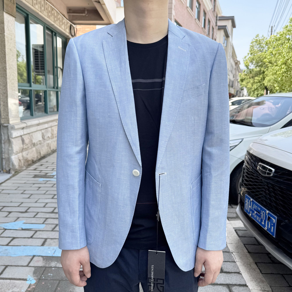 860360 羊毛21.1+亚麻49.9% 夏季新款亚麻西服单层一粒扣休闲西装,男装,休闲西服,淘宝优惠券,粉丝福利购,淘宝优惠卷
