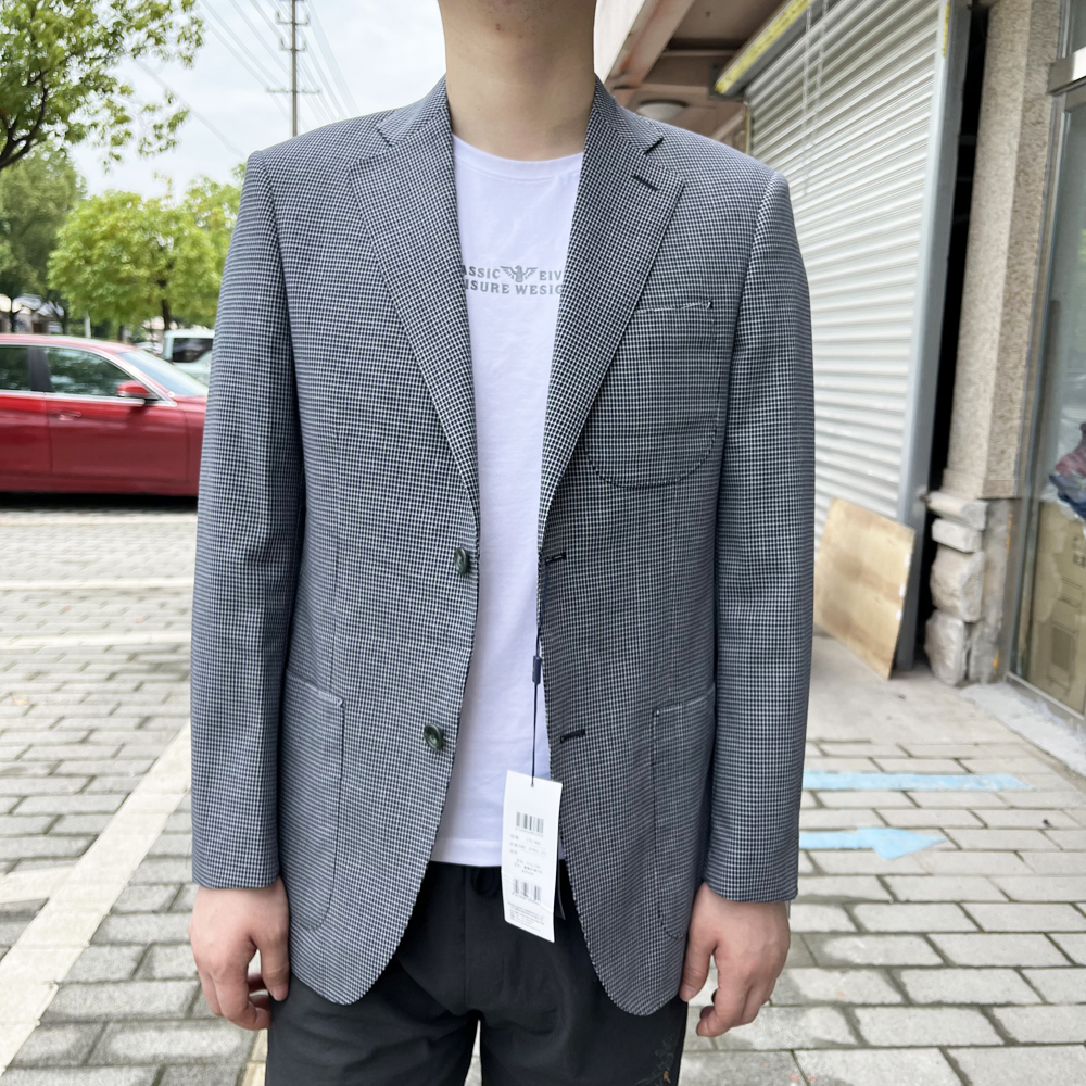 663350 意大利进口面料羊毛100% 2025年夏季薄款单羊毛西透气西服