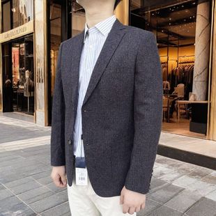 男士 新款 西服二粒扣2025年秋冬羊毛休闲单西男 羊毛71.9% 160320
