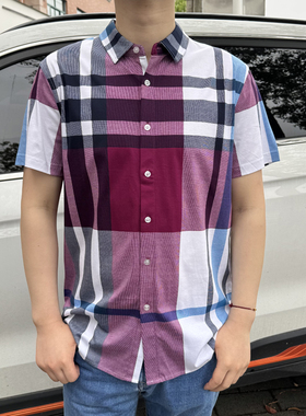 BC162010 棉100% 高档短袖纯棉衬衫新款休闲男士翻领衬衣