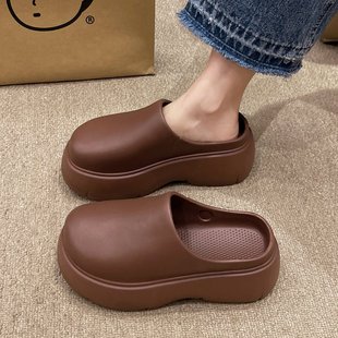 高级感包头拖鞋女夏季ins潮时尚休闲外穿增高厚底防滑沙滩凉拖鞋
