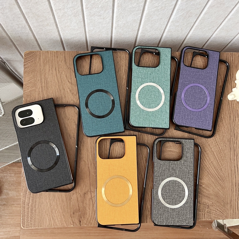 适用谷歌Pixel 10/9Pro Fold折叠手机壳简约商务个性创意布纹磁吸防摔男女款保护套潮