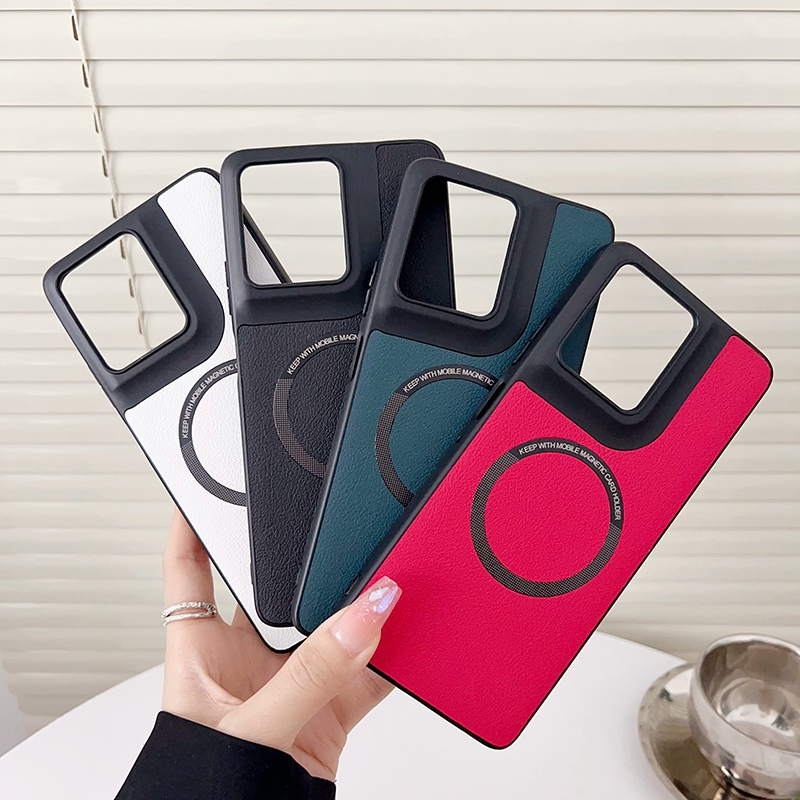 简约商务个性创意皮纹磁吸适用MOTO G power 2025手机壳防摔男女款G15/Edge50pro/S50 NEO/G84/G55/G35潮