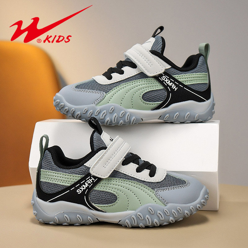 双星男童鞋子2026春秋儿童鞋透气网面软底中大童运动鞋轻便阿甘鞋