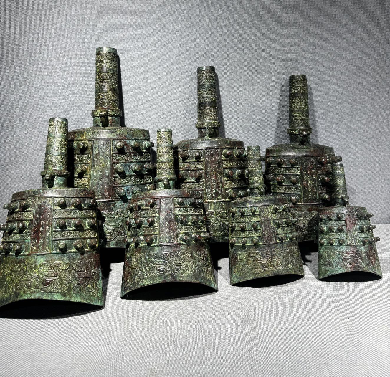古玩秦汉青铜编钟工艺品乐器摆件仿古老铜器纯铜古董编钟