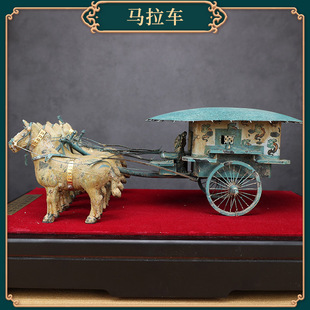 青銅銅車馬古擺件西安兵馬俑旅游紀念品特色出國禮品 秦始皇陵