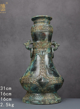 仿古青铜器摆件十三年星壶容酒器酒樽架摆件博物馆古玩收藏制作