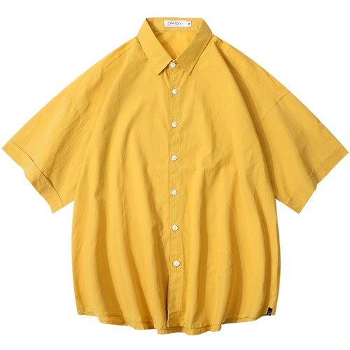 Летняя трендовая японская рубашка для отдыха, в корейском стиле, короткий рукав