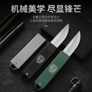 D2钢炫酷重力折叠小刀随身便携削水果开箱拆快递机械摆玩成人解压