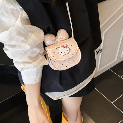 hellokitty小包包2025新款小众设计可爱卡通迷你斜挎蝴蝶结耳机包