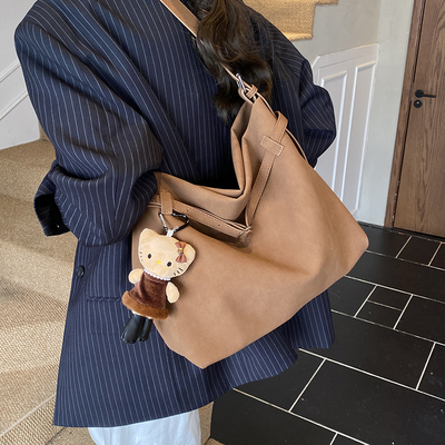 豹纹小众不撞款包包女大容量2025新款慵懒松弛感通勤包斜挎托特包