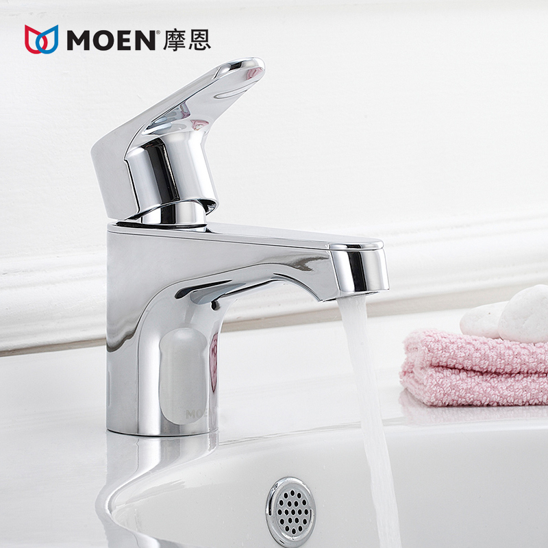 MOENĦ¶÷ ÃæÅèË®ÁúÍ·È«ÍÀäÈÈË®µ¥¿×ÎÀÔ¡Ï´ÊÖÅèÏ´ÊǪ̈ˮÁúÍ·55121