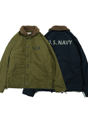 N-1 DeckJacket美式复古阿美咔叽军旅甲板服短款加厚外套男女夹克