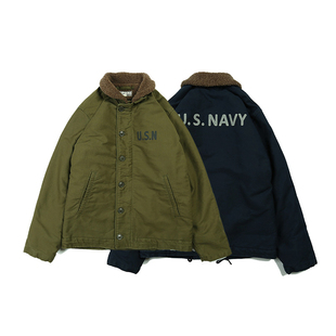 加厚外套男女夹克 DeckJacket美式 复古阿美咔叽军旅甲板服短款
