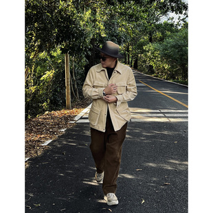 秋冬新品 美式复古灯芯绒游猎夹克 阿美咔叽多袋工装男士猎装外套