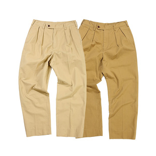复古直筒宽松卡其裤 NON 三本针美式 长裤 M51 STOCK休闲百搭两褶工装