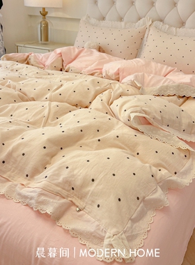 ins床上四件套纯棉全棉新款A类母婴床单被套床品被罩冬床上三件套