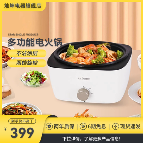灿坤电煮锅电热小火锅宿舍家用下单颜色随机发