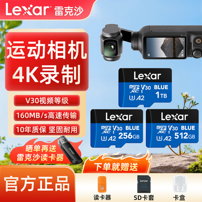 雷克沙1t tf卡256G内存卡大疆tf卡512G无人机大疆pocket3储存卡