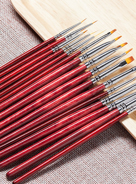 美甲刷子套装美甲笔晕染彩绘点钻拉线画花渐变光疗戳笔刷全套工具