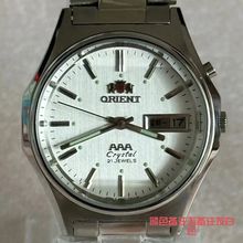 日本库存双狮全自动机械表男夜光中老年3A老表复古双日历防水