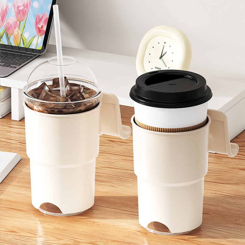 桌面真空吸盘多功能置物杯家用手机支架饮料杯架可拆卸稳固不倾倒