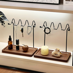 中古风入门钥匙收纳客厅玄关收纳置物架钥匙挂架桌面创意家居装饰