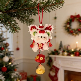 醒狮招财小狗扭扭棒挂件手工diy材料包春节装饰品新年挂件礼物