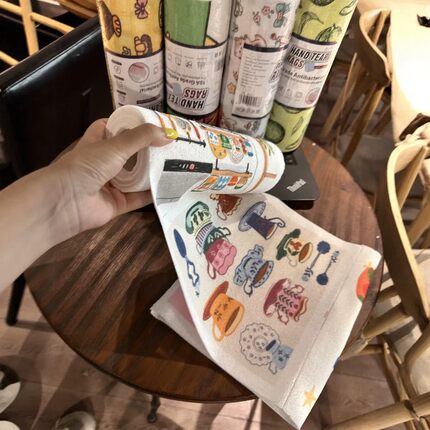 加厚周抛抹布厨房专用干湿两用吸水吸油一次性手撕懒人厨房抹布