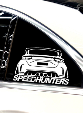 适用于本田思域TypeR fl5汽车贴纸定制改装防水反光划痕拉花装饰