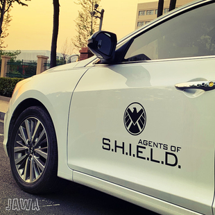 漫威车贴 神盾局特工汽车贴纸 复仇者联盟个性创意钢铁侠车贴遮痕