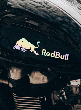 红牛Redbull车贴个性创意贴花电动汽车摩托车划痕贴改装头盔贴纸