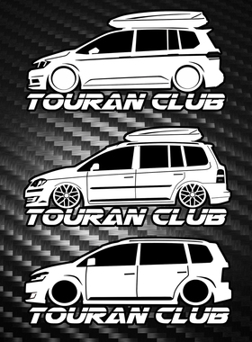 适用斯大众途安汽车贴纸拉花改装包围车友会定制个性三角窗hf贴