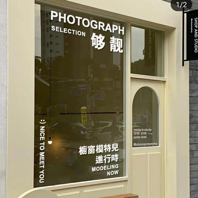 橱窗模特儿时尚简约ins风