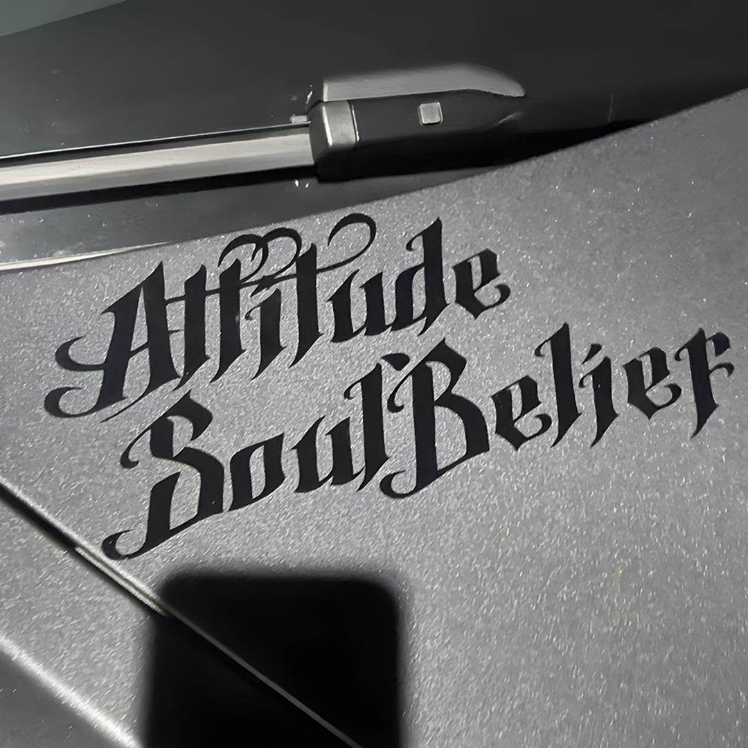 attitude个性英文车贴态