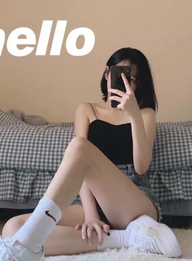 hello简约现代ins风蓝色墙贴纸服装咖啡店铺橱窗玻璃镜子墙面装饰