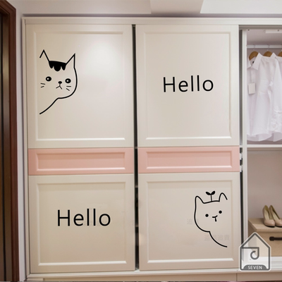 Hello猫咪贴儿童房卧室