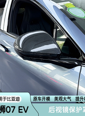 适用比亚迪海狮07EV后视镜保护罩车门把手防刮贴充电盖装饰贴改装