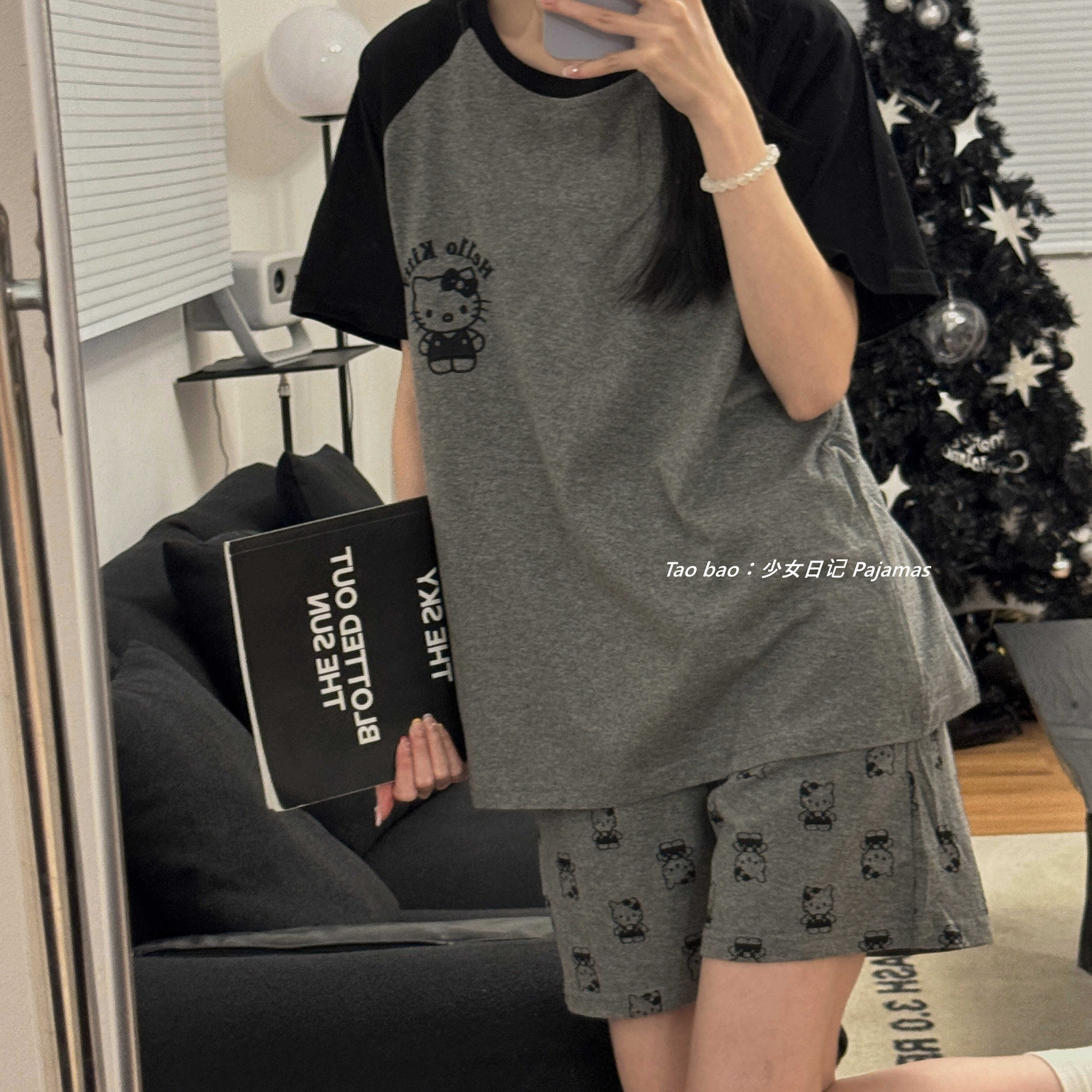 Hellokitty纯棉睡衣女2024年新款夏季短袖可爱少女家居服套装学生