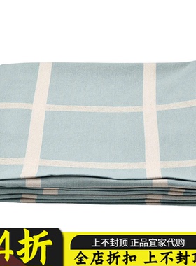 苏州宜家代购 NISSÖGA 尼斯约嘉 蓝色格子桌布蓝色 145x240 厘米