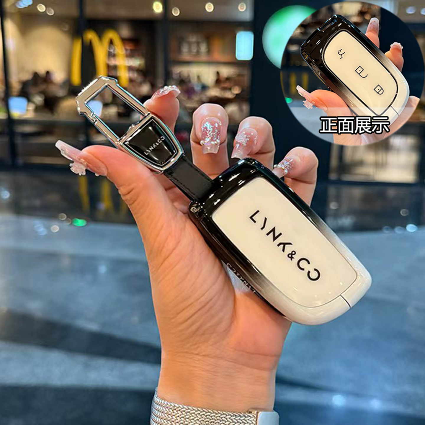 适用2026新款领克08emp钥匙套26款08专用金属壳车用品全包扣男女