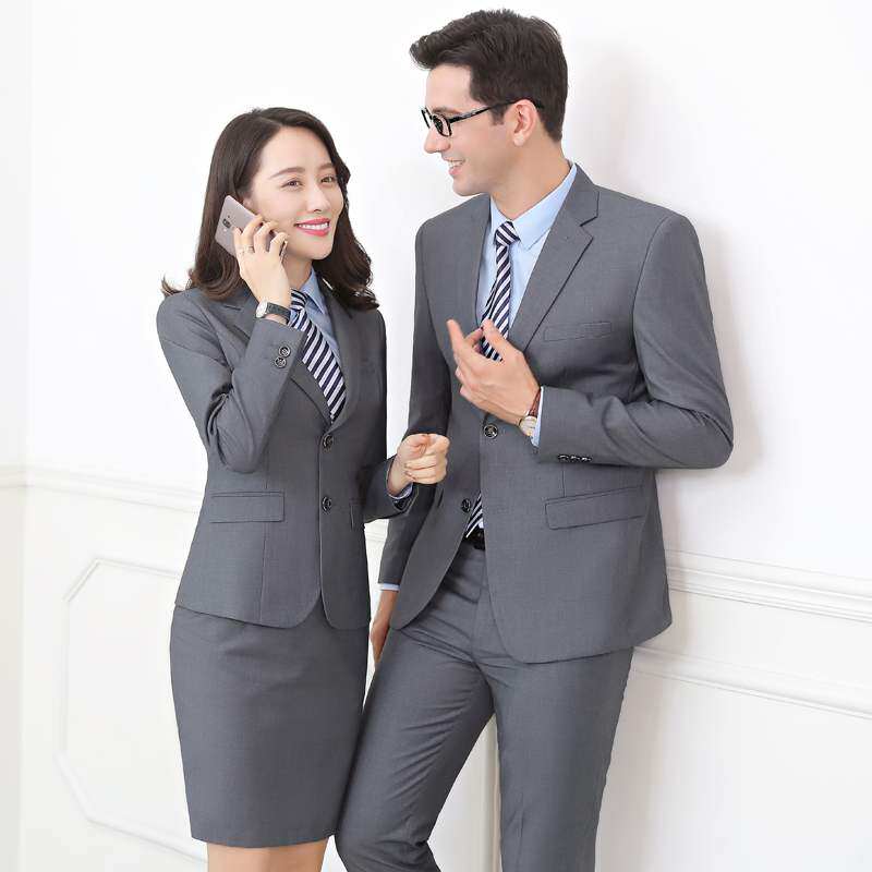 四季银行抗皱免烫工作服男女同款