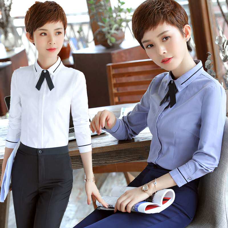 长袖白衬衣工作服正装