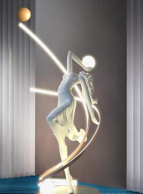 北欧创意迎灯飘舞人物发光灯饰