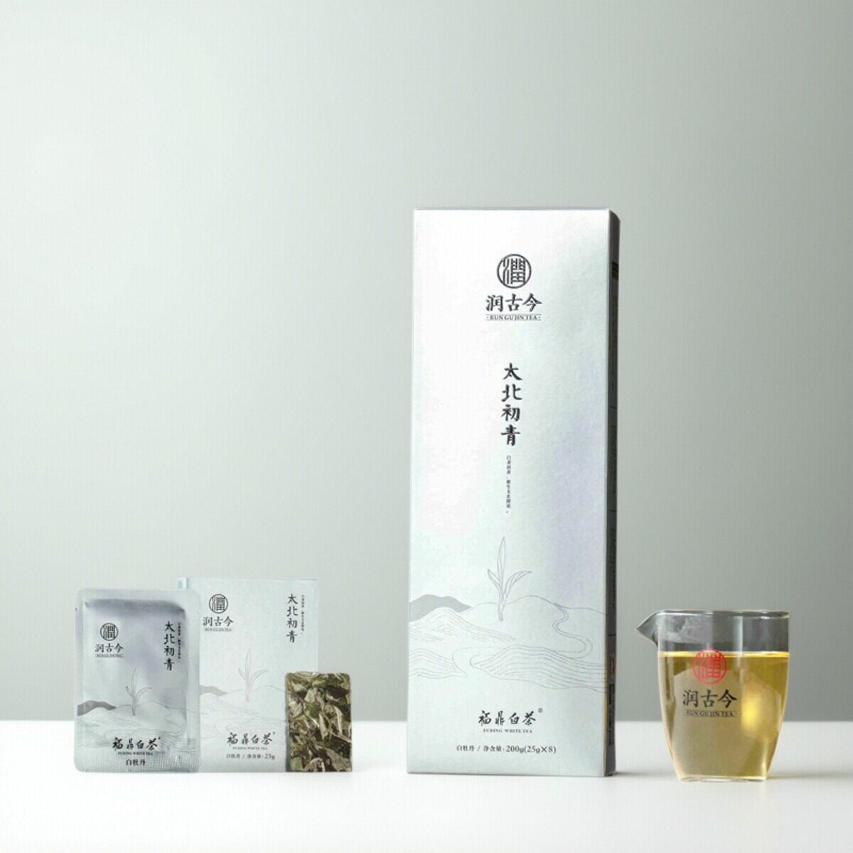福鼎白茶润古今花香白牡丹太北初青2022年紧压小方片200g随手礼