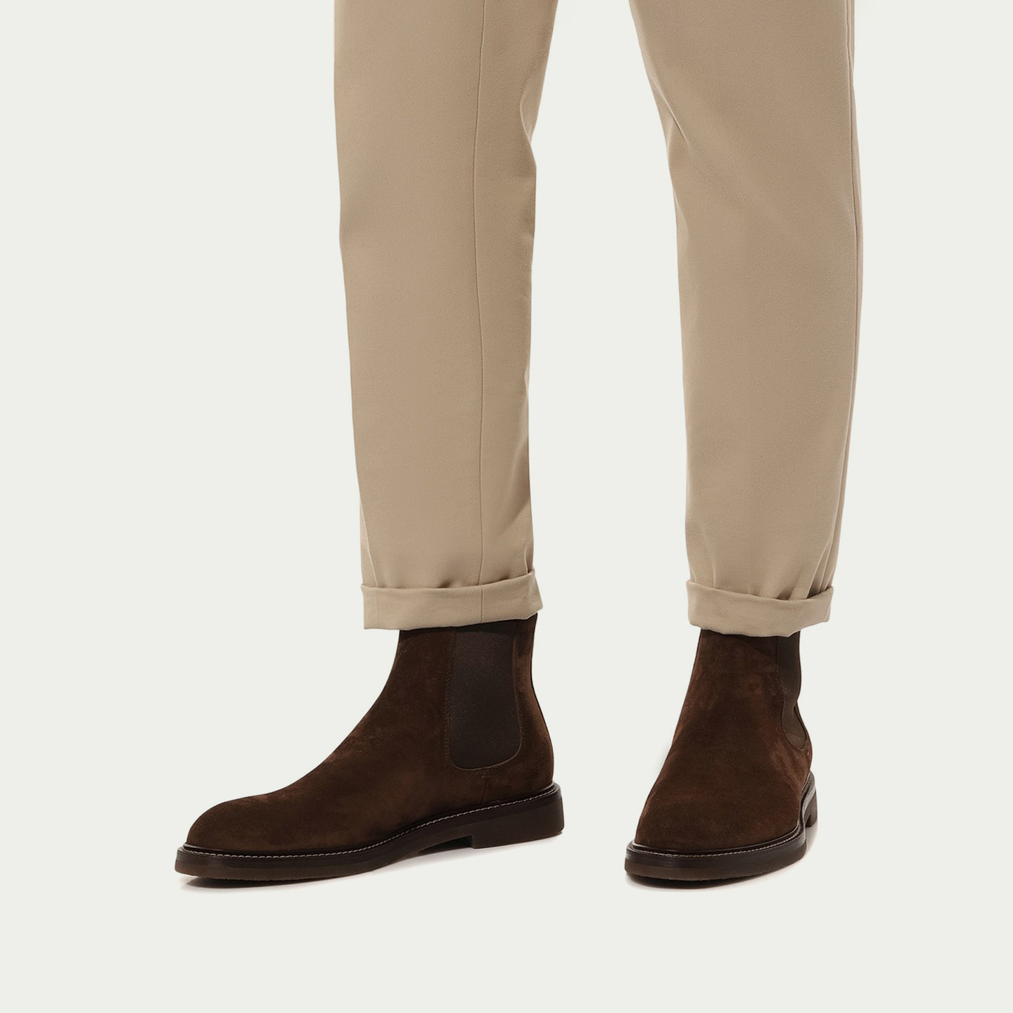 中帮靴子男秋冬牛皮时尚马丁靴