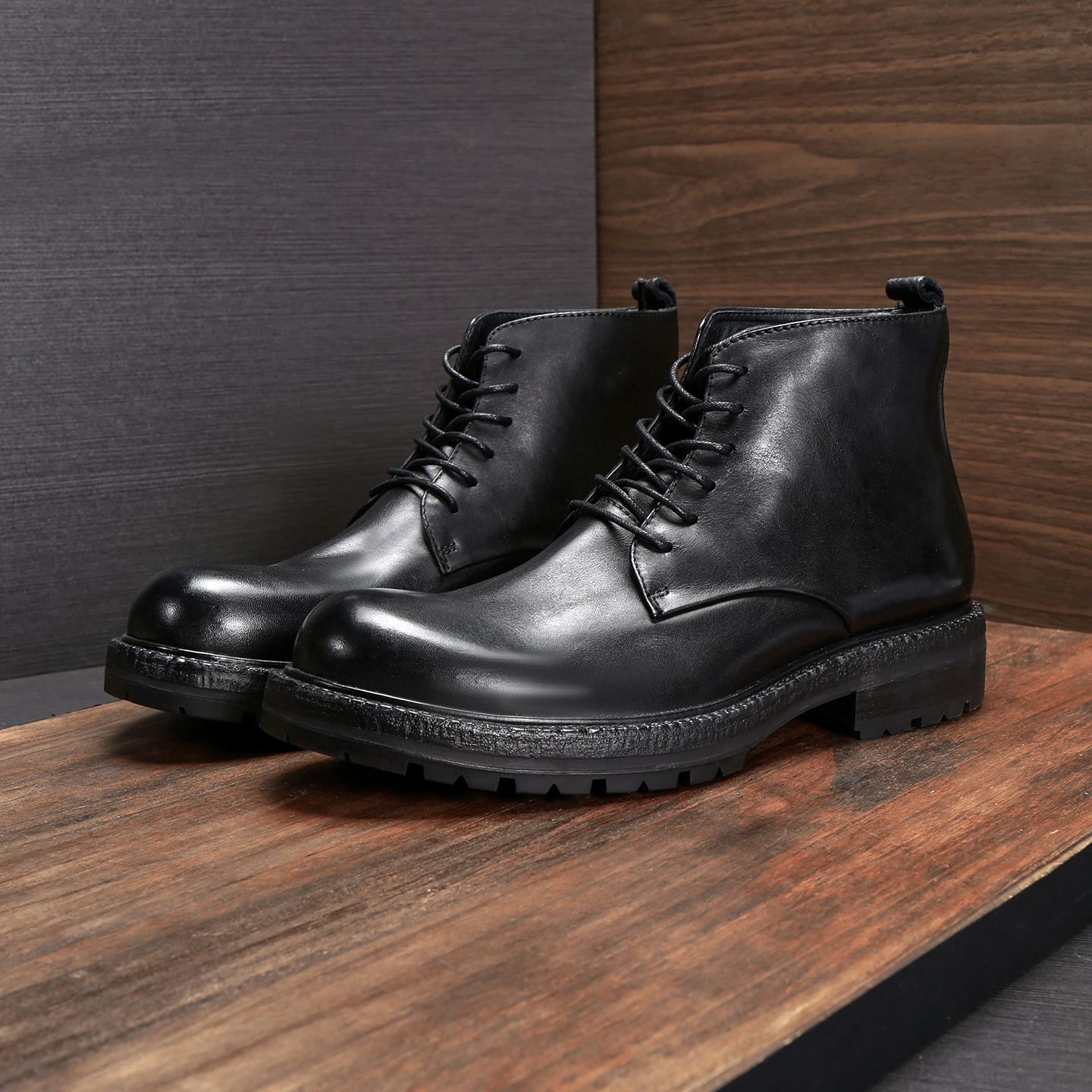 男士厚底马丁靴冬季真皮